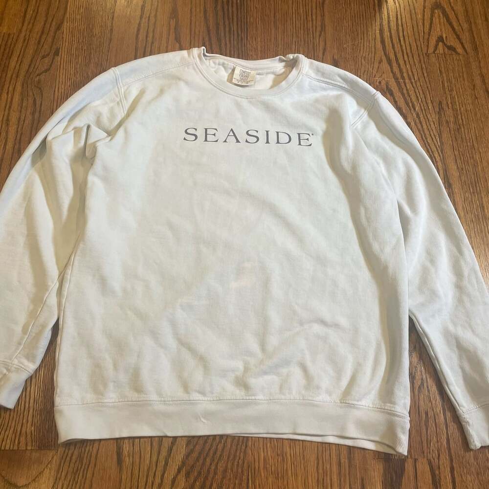 Comfort Colors Seaside Florida Baby Blue Crewneck Sweatshirt Size S (Flawed)